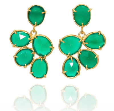 Emerald leave’s earrings