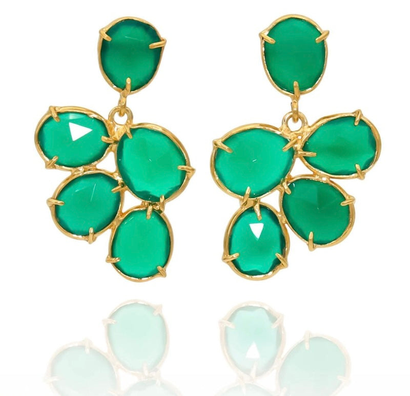 Emerald leave’s earrings, , medium image number null