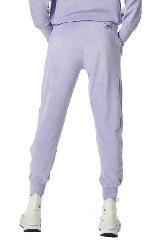 Women's cuffed velour jogger image number null
