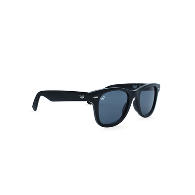 Ojo junior sunglasses wayfarers  black frame and  temples with grey lenses rx
