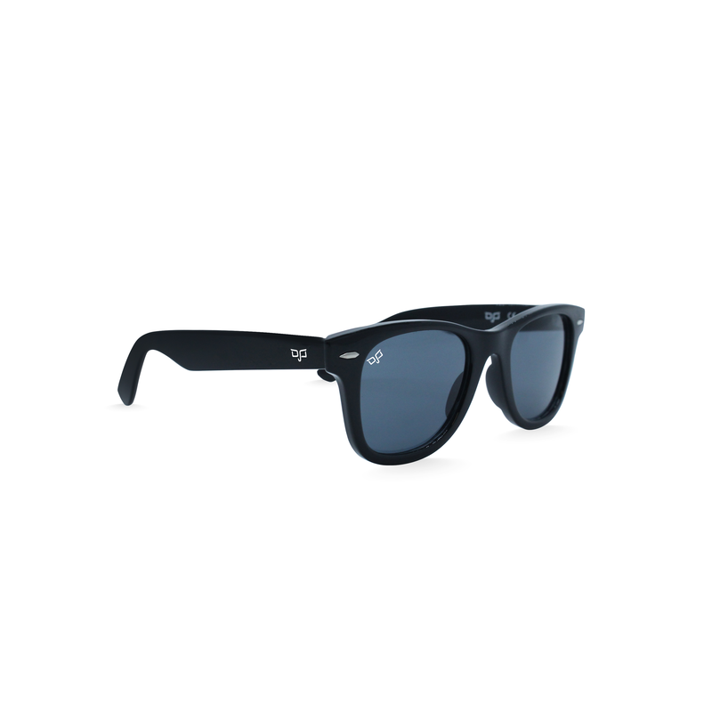 OJO junior sunglasses wayfarers  black frame and  temples with grey lenses rx image number null