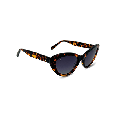 Ojo sunglasses cat eye handmade  shell  brown with grey polarised lenses rx