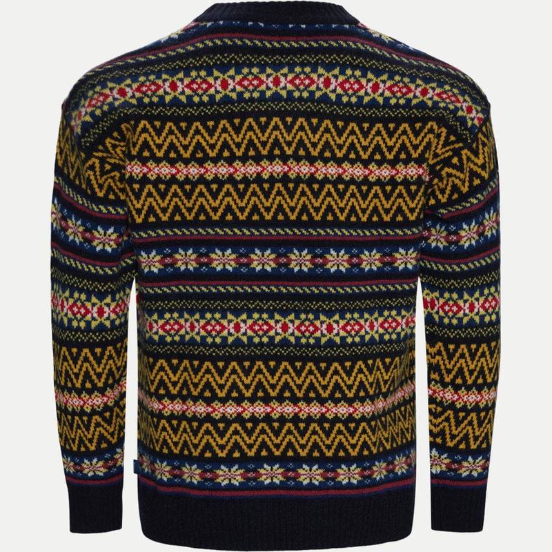 Fair isle c-neck.marine.knit image number null