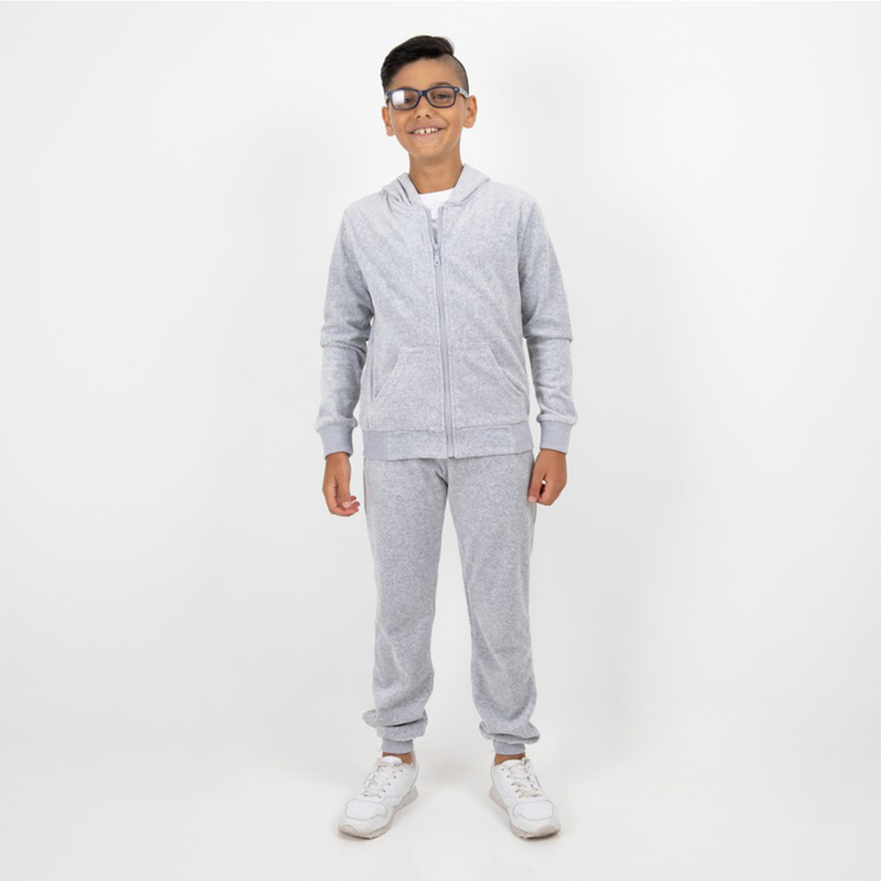 Children tracksuit set with hodd in velour fabric #gs-1202 image number null