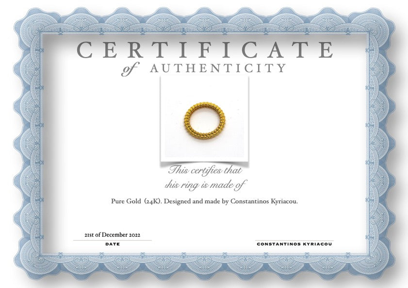 Ring pure gold 24ct - 'all that is' collection 1016 image number null