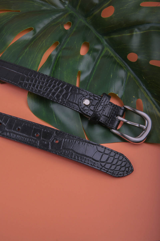 Croco print belt 3cm width image number null