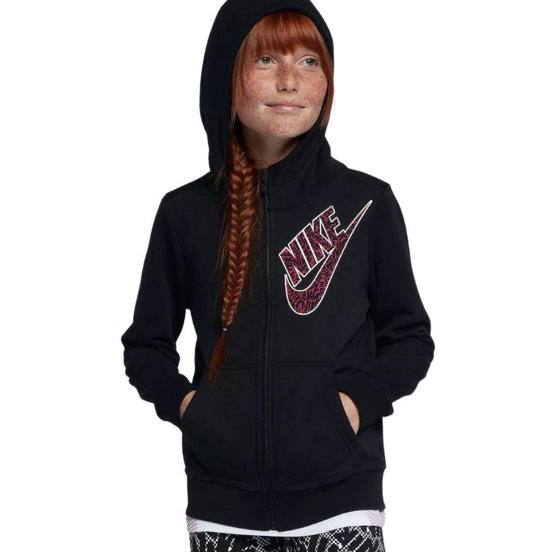 Girls full zip club graphics hoodie image number null