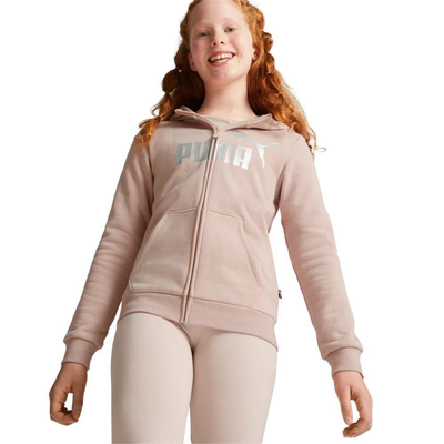 Essential logo girls fleece full-zip hoodie