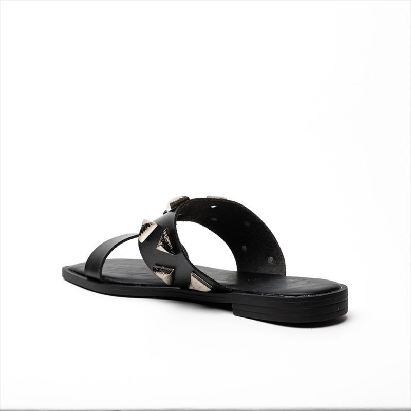 Athenais flat slip on sandals with studs image number null