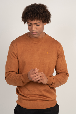 Basic cotton round neck knitwear