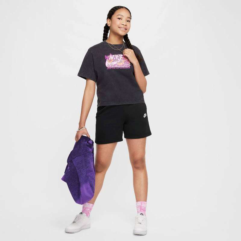 Girls nike sportswear club french terry short image number null