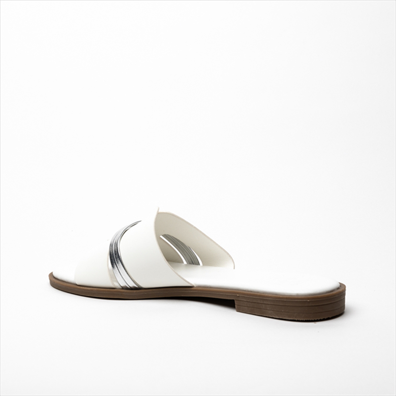 Athenais flat sandals with metallic detail image number null