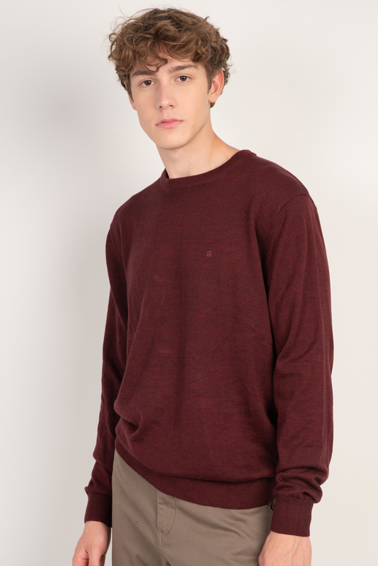 Basic cotton round neck knitwear image number null