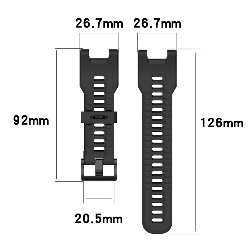 For xiaomi amazfit smart watch t-rex silicon strap / band black, , medium image number null