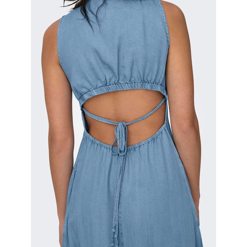 Onlbrighton sleeveless long denim dress image number null