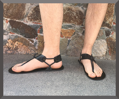 Andros men barefoot leather sandals
