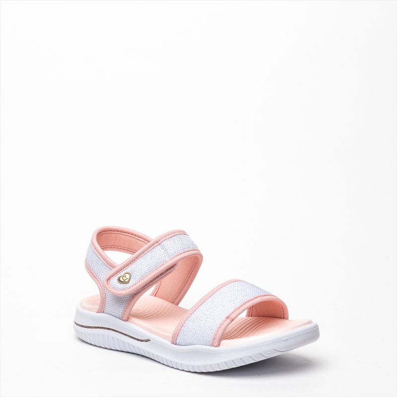 Kidy white with pink sandals for girls image number null