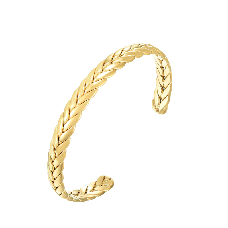 Braided bangle bracelet, , medium image number null