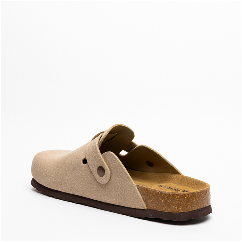 Reverse slip-on suede clog style mule image number null