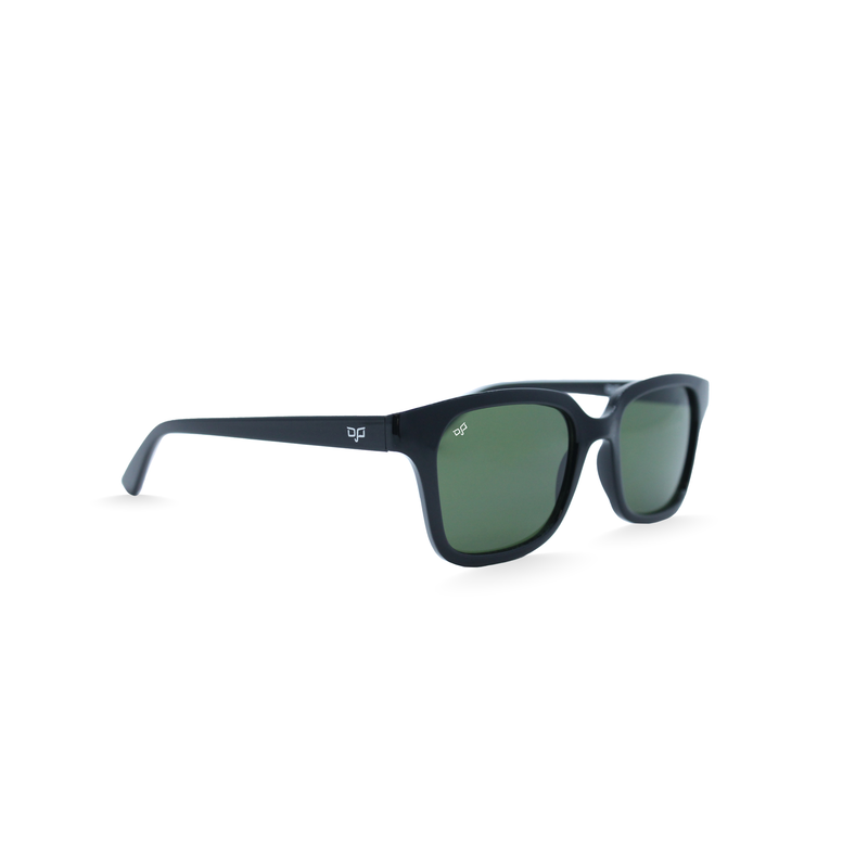 OJO junior sunglasses wayfarers  black frame and  temples with green lenses rx image number null