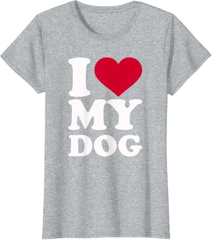 Tshirt 100% cotton i love my dog relaxed fit image number null