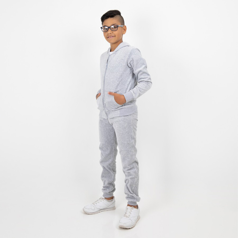 Children tracksuit set with hodd in velour fabric #gs-1202 image number null