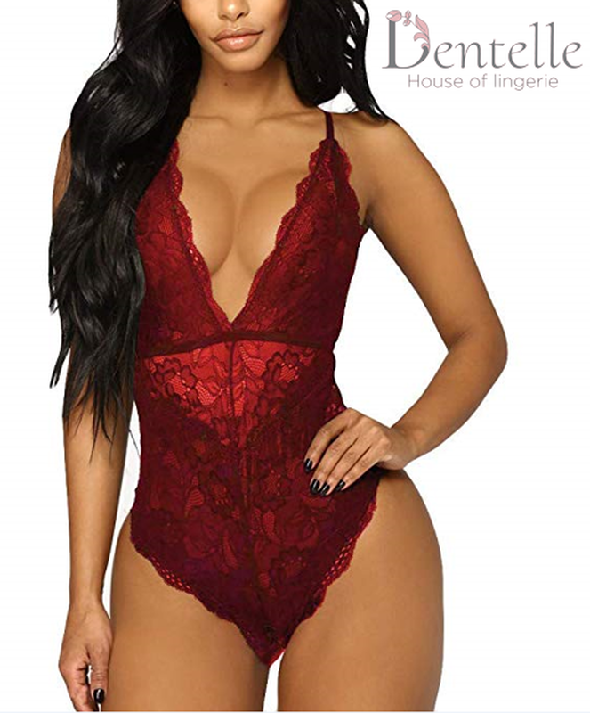 Women lace bodysuit. image number null