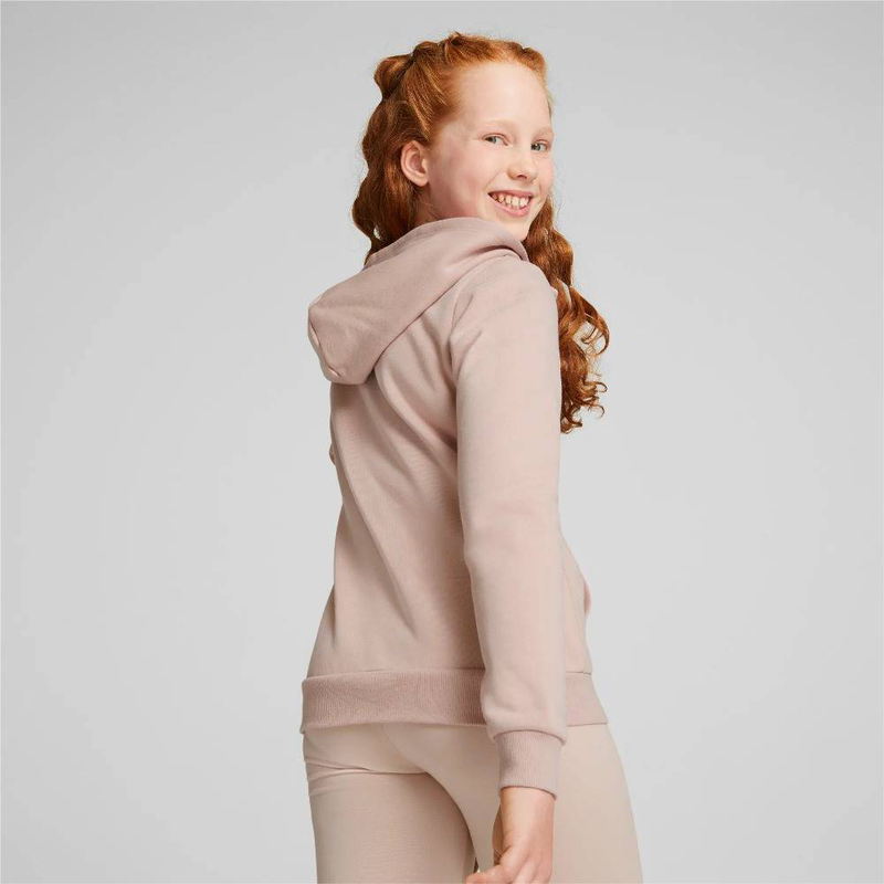 Essential logo girls fleece full-zip hoodie image number null