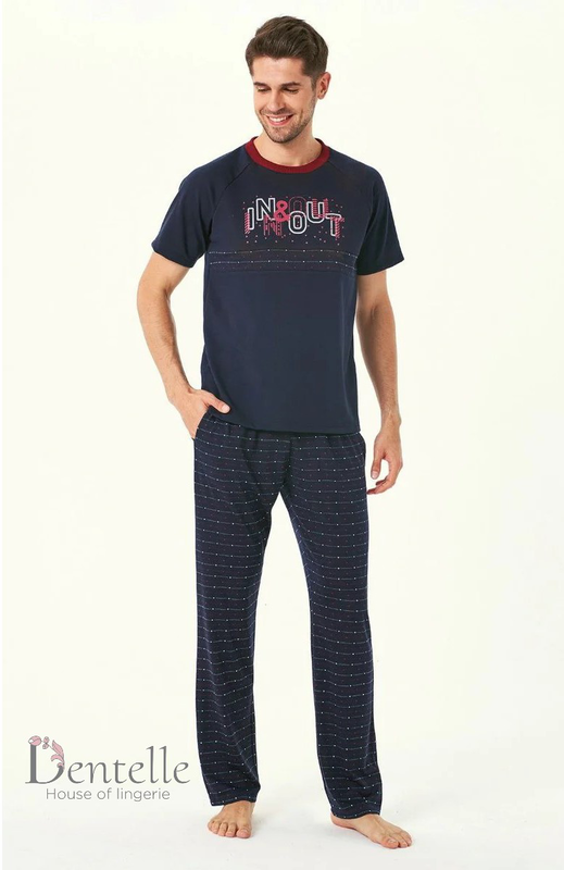 In & out, multi cotton regular fit printed nightwear set. image number null