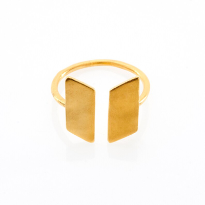 Out of me adjustable goldplated ring