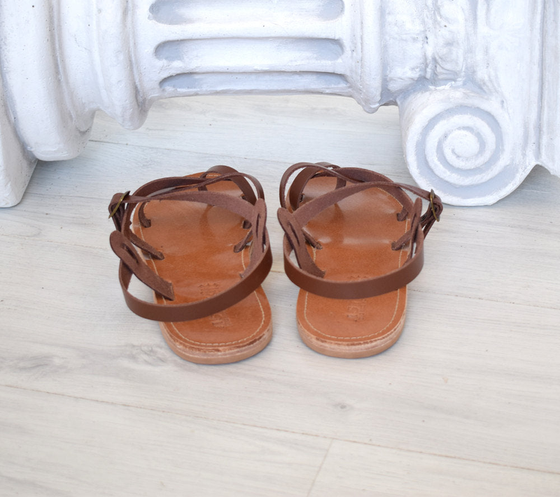 Ancient greek spartan Genuine leather sandals, leather handmade sandals image number null