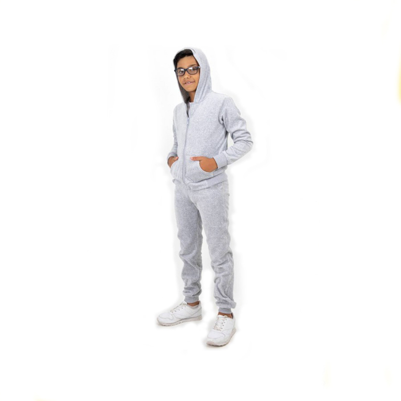 Children tracksuit set with hodd in velour fabric #gs-1202 image number null