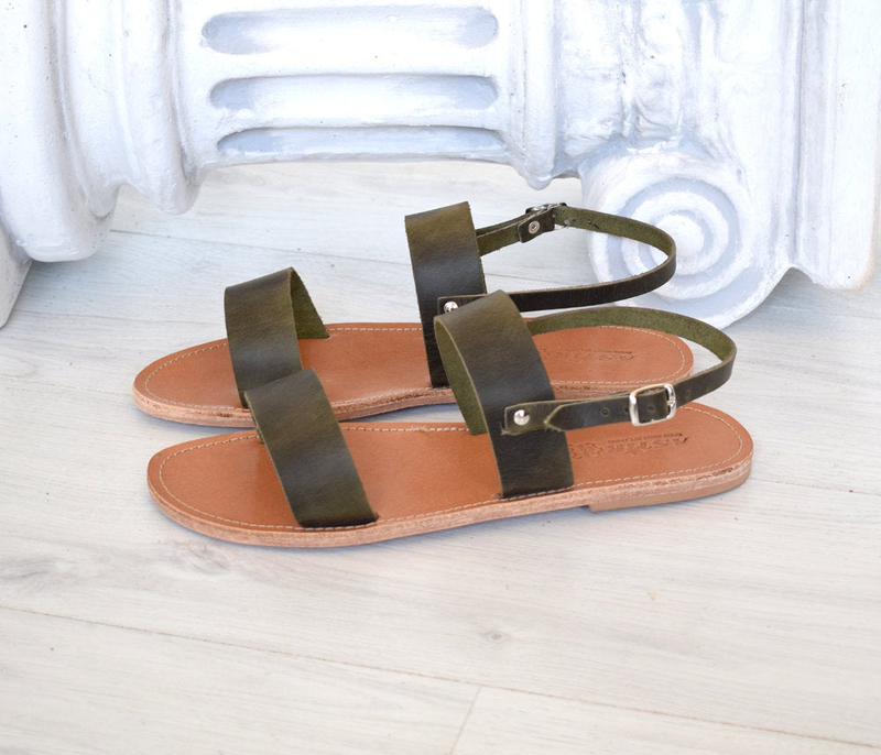 Ancient greek sandals, spartan leather sandals, handmade sandals, handcrafted leather image number null