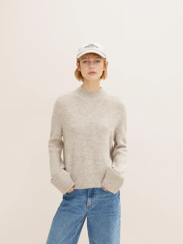 Coy mock neck p knit womens image number null