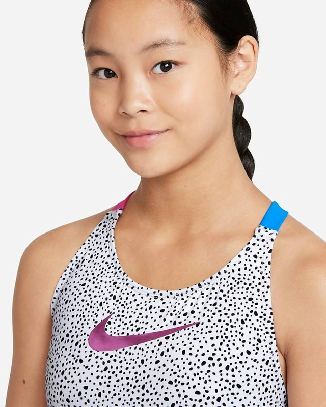 Girls water dots crossback one piece swimsuit image number null