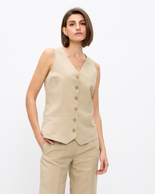 Vest long linen image number null