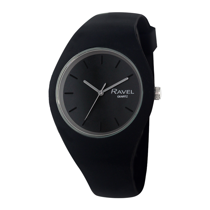 Unisex comfort fit silicone watch - black, , medium image number null