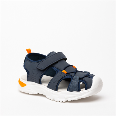 Kido velcro cut out sandal with infinity rope