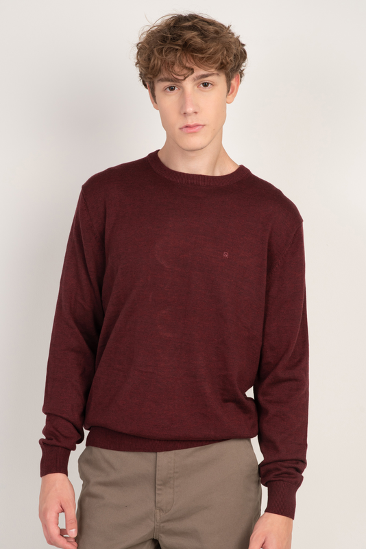 Basic cotton round neck knitwear image number null