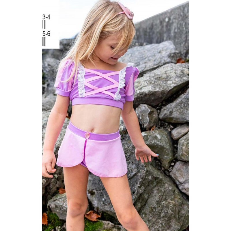 Great pretenders rapunzel swim suit - 2 piece, size us 3-4, , medium image number null