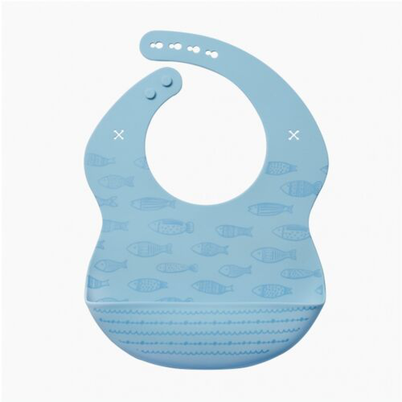 Baby silicone feeding bib - little fish, , medium image number null