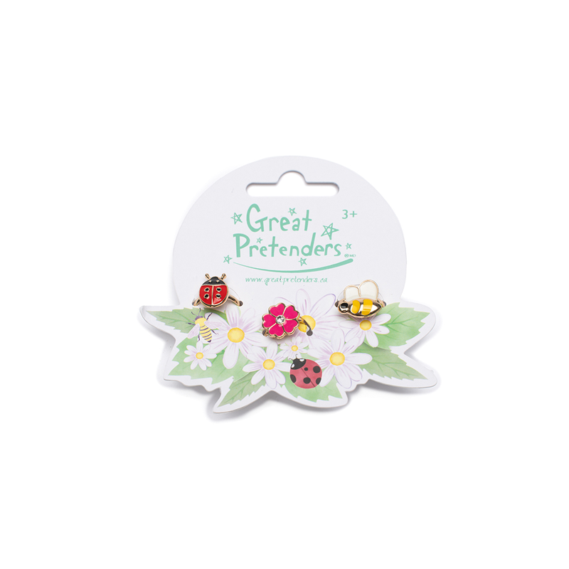 Great pretenders ladybug garden ring set, 3pc, , medium image number null