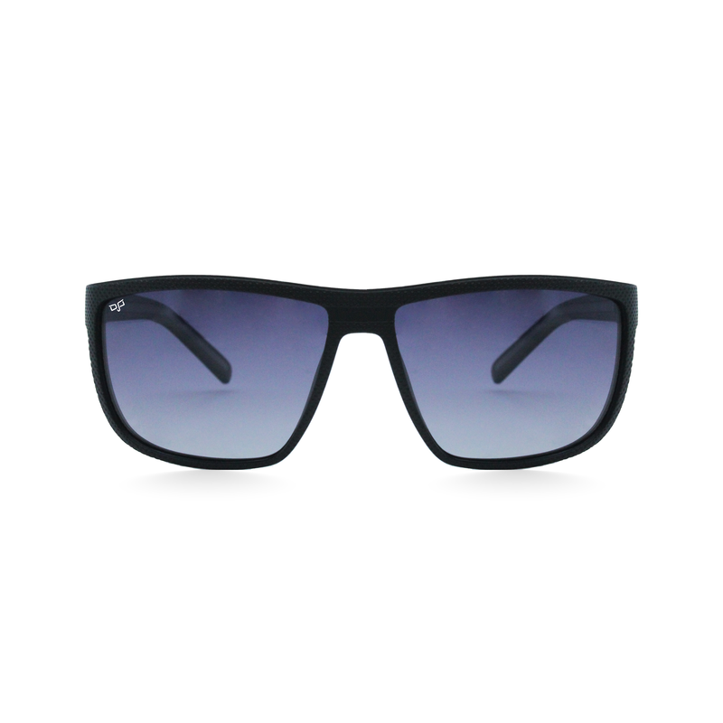 OJO sunglasses man square black frame and temple with polarised gradient grey lenses image number null