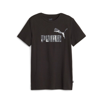 Puma kids ess+ camo logo tee b