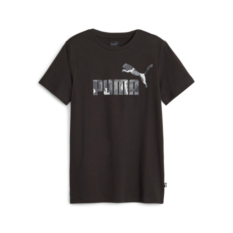 Puma kids ess+ camo logo tee b image number null