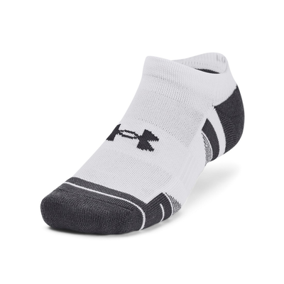 Under armour performance tech 3 pack no show unisex socks white 1379503-100