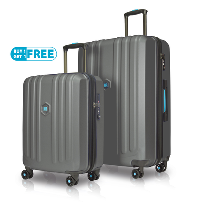 Bg berlin - enduro buy 1 get 1 free promo, set of 2 luggages, titanium suitcases