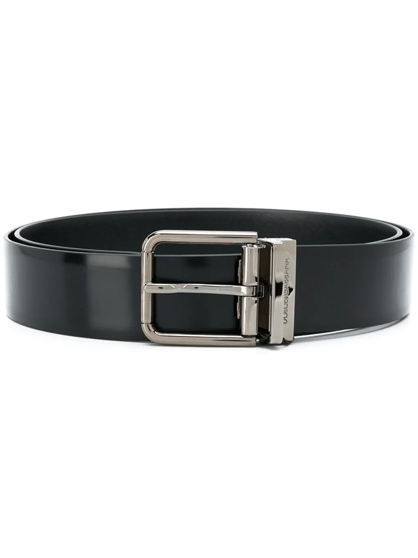 Dolce & gabbana logo engraved buckle belt image number null