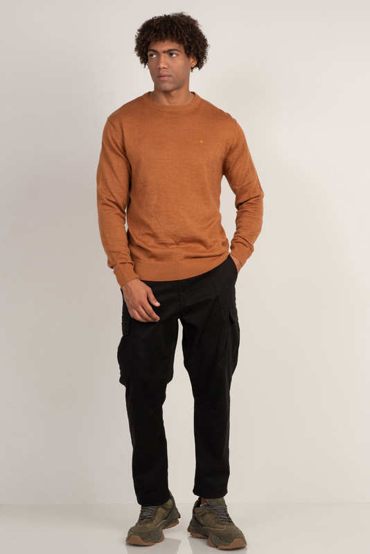 Basic cotton round neck knitwear image number null