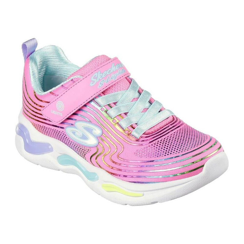 Wavy beams lights rainbow foil sneaker image number null